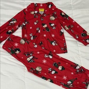 Peanuts Festive Red Kids Pajama Set